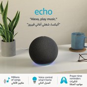 تصویر Echo (4th Gen) smart bluetooth speaker with Alexa and premium sound Use your voice to control your smart home devices play 