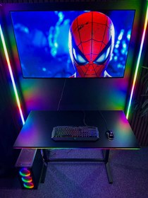 تصویر میزگیمینگ - ۱۸۰ در ۶۰ / سفید / زاویه دار 