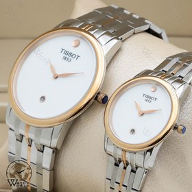 تصویر ساعت مچی عقربه ای ست زنانه و مردانه تیسوت - ست TISSOT 1853 PREMIER T77154G,L