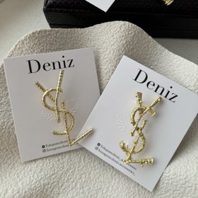 تصویر سنجاق سینه ایو سن لوران کد ۳۲۷ طلائی 