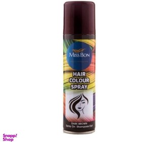 تصویر اسپری رنگ مو میس بون مدل BN (150میل) Miss Bone dark brown hair color spray-150ml