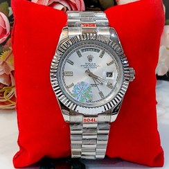 تصویر ساعت مردانه رولکس دی دیت اتوماتیک Rolex Daydate RODDAM200صفحه سفید 