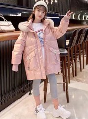 تصویر کاپشن دخترانه - صورتی 