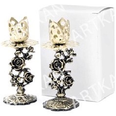 تصویر آینه و شمعدان رز کد 706 