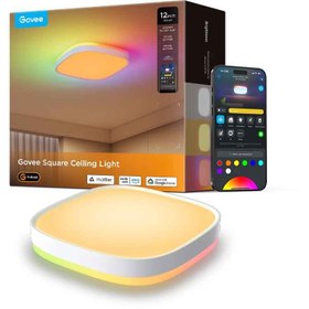 تصویر Govee Square Ceiling Light - 30cm خرید لامپ هوشمند سقفی Govee - مربعی ۳۰ سانتیمتری