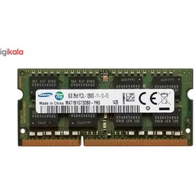 تصویر رم لپ تاپ سامسونگ 8 گیگابایت DDR3L با فرکانس 1600 مگاهرتز ا Samsung RAM 8GB DDR3L 1600 MHz 