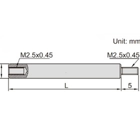 تصویر میله رابط 30 میلیمتر پراب ساعت اندیکاتور اینسایز مدل 2005-6282 INSIZE 6282-2005 extension rod