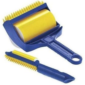 تصویر برس پاک‌کننده پرز دو تکه زرد/آبی برند generic 2-Piece Lint Remover Roller Brush Yellow/Blue