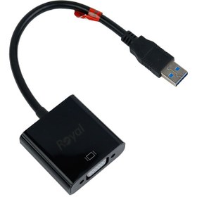 تصویر تبدیل Royal USB3.0 to VGA ا Royal USB3.0 to VGA adapter Royal USB3.0 to VGA adapter