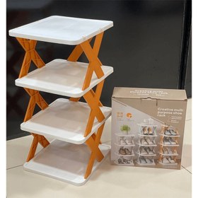 تصویر جا کفشی پلاستیکی 4 طبقه MultiLayer Creative Shoe Rack 