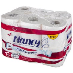 تصویر دستمال توالت نانسی بسته 12 عددی Nancy toilet paper pack 12 pieces