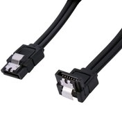 تصویر کابل دیتا 3 SATA ایسوس راست به 90 درجه مدل قفل دار سرعت 6Gb/s طول 40 سانتی متر ASUS SATA 3 Data Cable Locking Model 6Gb/s Speed 40 cm