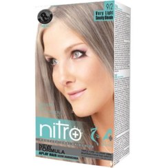 تصویر کیت رنگ مو و ابرو نیترو پلاس مدل +A شماره 9.2 – بلوند دودی خیلی روشن Nitro Plus For women A+ Hair & Eyebrow Color Kit