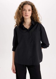 تصویر شومیز زنانه مشکی دفکتو 