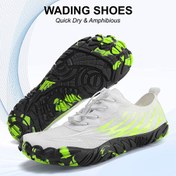 تصویر کفش آبی plankzone مدل Deep ocean رنگ سفید سبز 