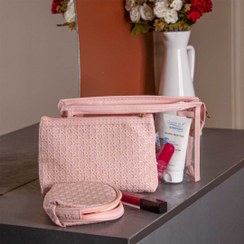 تصویر کیف آرایشی حصیری سه تایی کد کالا : 13508 