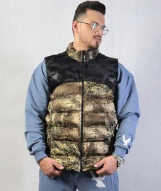 تصویر پافر چرم ترکیبی 