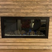 تصویر شومینه گازی دیواری تمام شیشه ۱۲۰ 