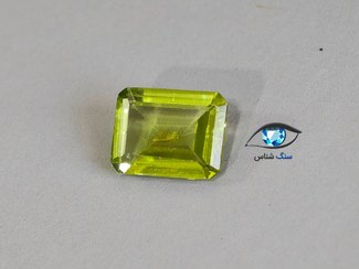 تصویر نگین زبرجد مستطیلی 2 قیراط 