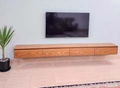 تصویر میز تلویزیون پینترستی(روکش چوب) - بلوط 