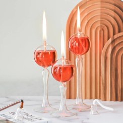 تصویر شمع پیرکسی مدل حباب پایه دار قطر 6 