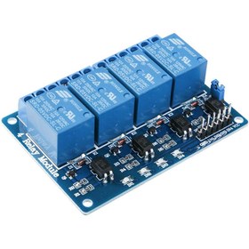 تصویر ماژول رله ۴ کاناله ۵ ولت با اپتوکوپلر 
