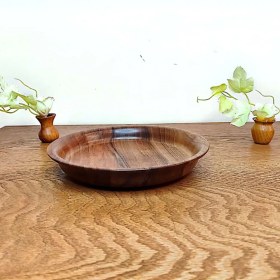 تصویر بشقاب لبه دار چوبی 