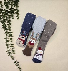 تصویر جوراب شلواری حوله ای بچه گانه طرح کریسمسs004 