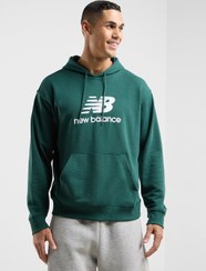 تصویر هودی لوگو از جنس تره‌ فرانسوی اساسی برند new balance Essential French Terry Logo Hoodie