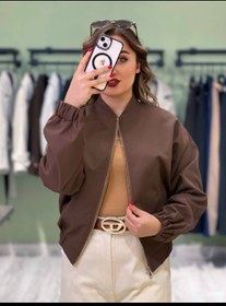 تصویر بامبر جکت کتان 