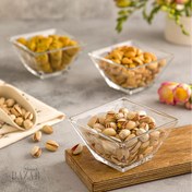 تصویر ست پیاله شیشه‌ای مربع لیمون کد 2087 شش عددی 