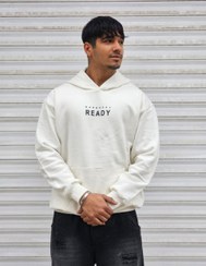 تصویر هودی 3 نخ قواره باکسی سفید 