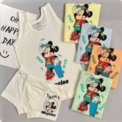 تصویر ست رکابی میکی اسکی سوار . کیفیت عااالییی نرم - طوسی / 120 