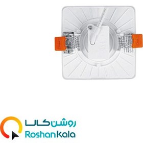 تصویر چراغ توکار فولایت 7 وات مربعی پارس شعاع توس Pars Shuaa Toss Folaite built-in lamp 7 square watts