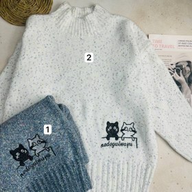 تصویر بافت گلدوزی گربه 