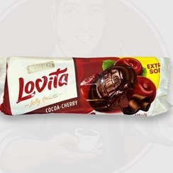 تصویر کوکی روشن لاویتا lovita ژله ایی گیلاس کاکائویی 135 گرم 