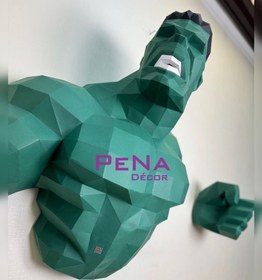 تصویر مجسمه دکوراتیو هالک - طول 1.5 متر / سبز ا Hulk Decorative Sculpture Hulk Decorative Sculpture