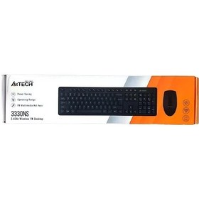 تصویر ماوس و کیبورد بی سیم ای فورتک مدل 3330NS A4TECH 3330NS Wireless Mouse And Keyboard