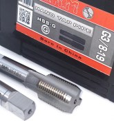 تصویر قلاویز دستی لوله HSS-G سایز G3/8"-19 G Series Hand pipe Tap G3/8"-19