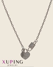 تصویر گردنبند قفل و کلید قلب 