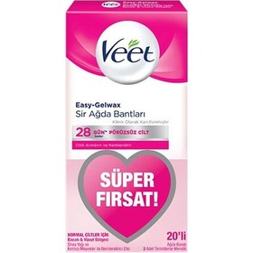 تصویر نوار موبر بدن ویت/Veet مخصوص پوست خشک 20 عددی Veet For Dry Skin Hair Remover Strips 20pcs