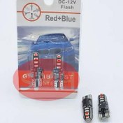 تصویر لامپ چراغ کوچک ۸ تایی قرمز آبی پلیسی ریز SMD 
