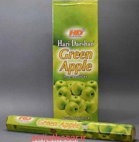 تصویر عود هری دارشان HD (HARI DARSHAN) با عطر و بوی سیب سبز Green Apple HARI DARSHAN MANZANA VERDE INDIA