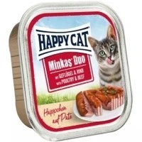 تصویر ووم گربه بالغ هپی کت طعم مرغ و سالمون 100 گرم Happy Cat Duo Chicken & Salmon