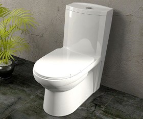 تصویر توالت فرنگی کلین واش داون توربو گلسار فارس Clean Toilet