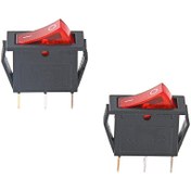 تصویر کلید راکر باریک یکپل چراغدار 