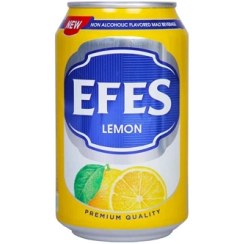تصویر دلستر قوطی افس (EFES) با طعم لیمو حجم 330 میلی لیتری - باکس 12 عددی EFES Lemon Flavored Canister, 330 ml - Box of 12