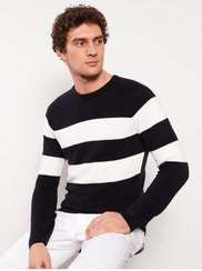 تصویر بافت آستین استاندارد راه راه مردانه | ال سی وایکیکی LC Waikiki W3AS25Z8 