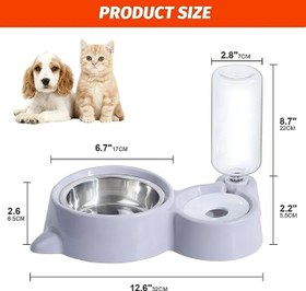 تصویر ظرف غذا و آبخوری گربه و سگ مارک SKY-TOUCH 