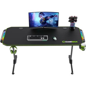تصویر میز گیمینگ GAMEMAX مدل D140 CARBON GAMEMAX D140 Carbon RGB Gaming Desk